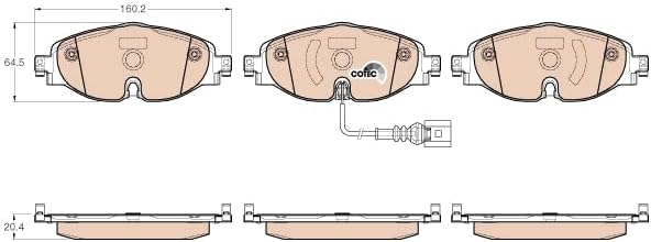 Disc GDB1956-LUC-FPS Brake Set Schuh Set cotec-trw gdb1956 Single, Single