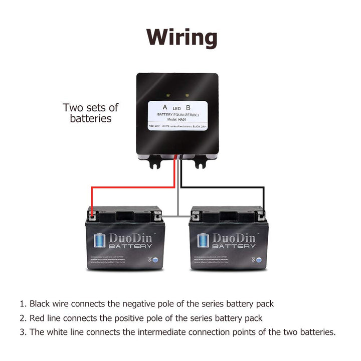 SolaMr 24V Batterie-Equalizer 2x12V Batterie Ausgleicher Battery Balancer Equalizer für Gel/Hochwass