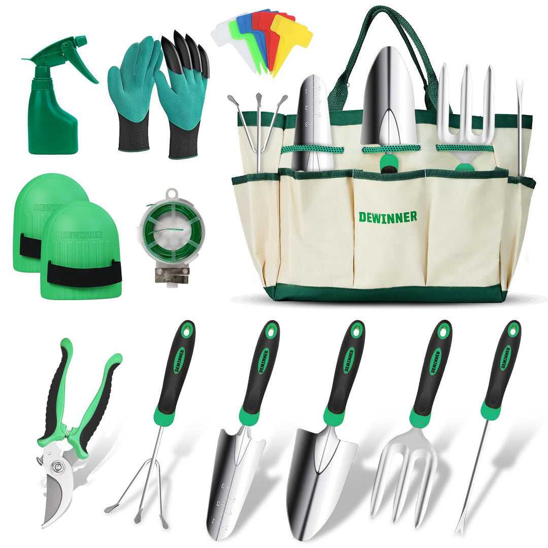 DEWINNER Gartenwerkzeug-Set, Handwerkzeug-Geschenkset, Aussentür, Garten, Umpflanzen, Gabel für Gärt