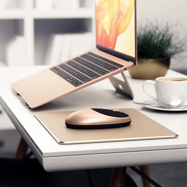 SATECHI M1 Kabellose Maus aus Aluminium, USB-C wiederaufladbar, 1200 DPI, Elegante, ergonomische Blu