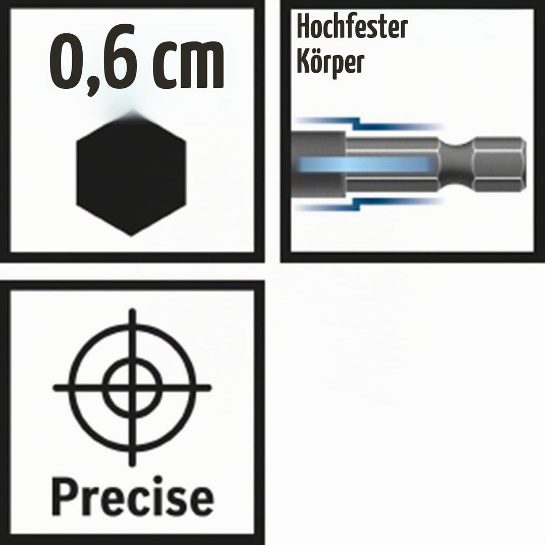 Bosch Professional 8tlg. Impact Control HSS Spiralbohrer Set (für Metall, Zubehör Schlagbohrmaschine