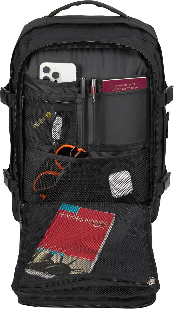 Cabin Max Handgepäck Rucksack Reiserucksack Ryanair Handgepäck 40x30x20 24L Vintage Schwarz 40x30x20