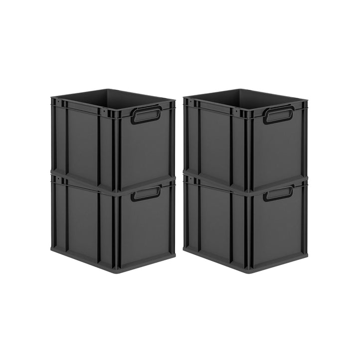 PROREGAL SuperSparSet 4x Eurobox NextGen Color | HxBxT 32x30x40cm | 30 Liter | Griffe schwarz geschl