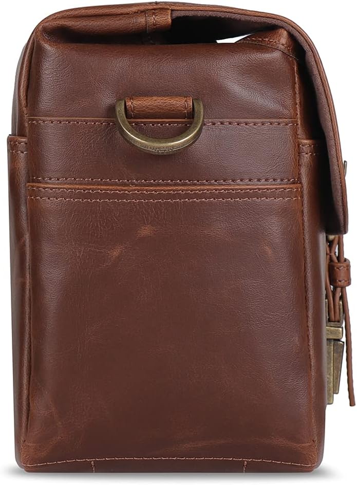 MegaGear MG1526 Kameratasche - Kuriertasche aus Leder für Spiegellose, Sofortbild - und DSLR Kameras