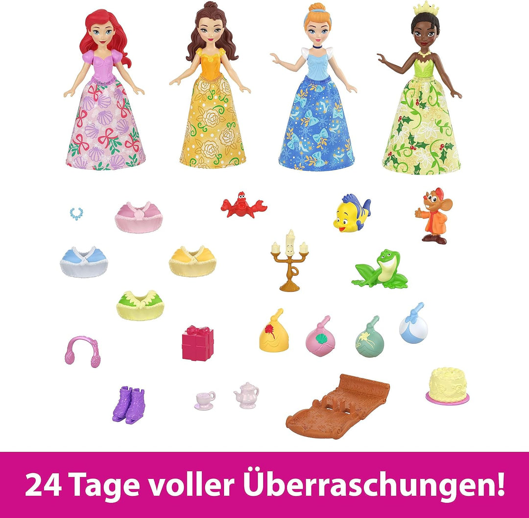 Disney Princess Adventskalender - 24 Türchen mit Geschenken rund um beliebte Filmfiguren wie Tiana,
