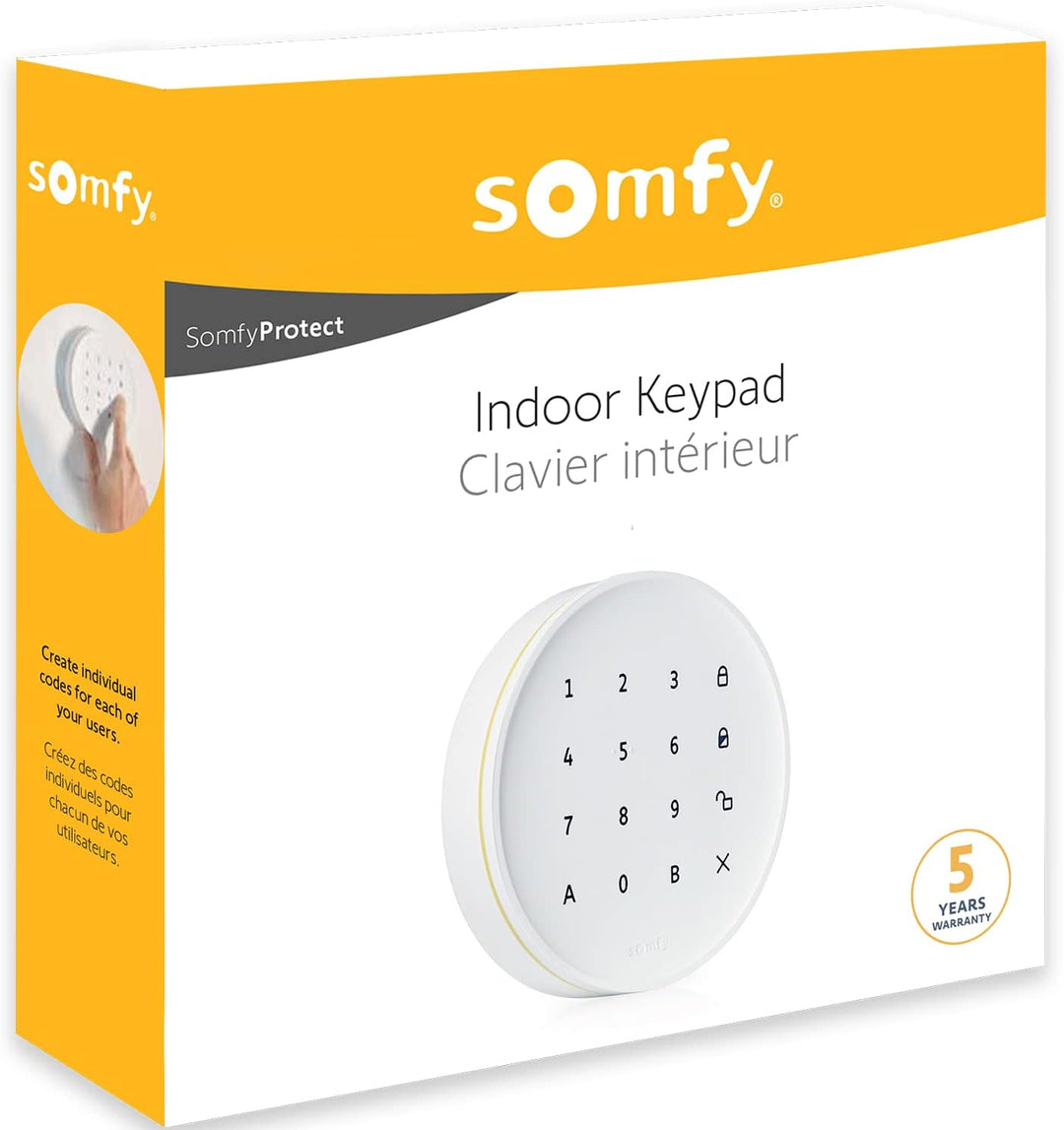 Somfy 1875257 - Codetaster für die Alarmanlage Somfy Protect | Schlichtes und elegantes Design in we