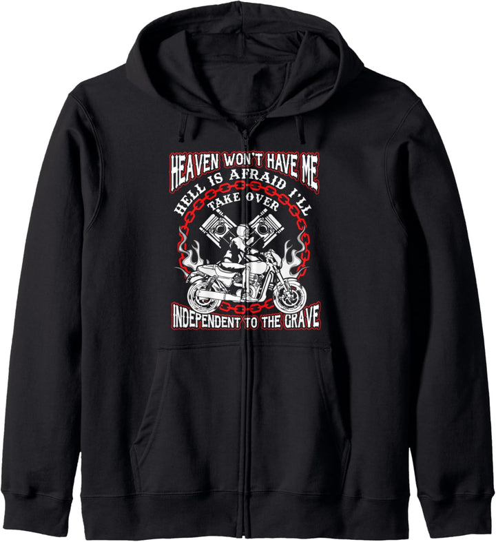 No Club Motorcycle Gift Independent Lone Biker Kapuzenjacke