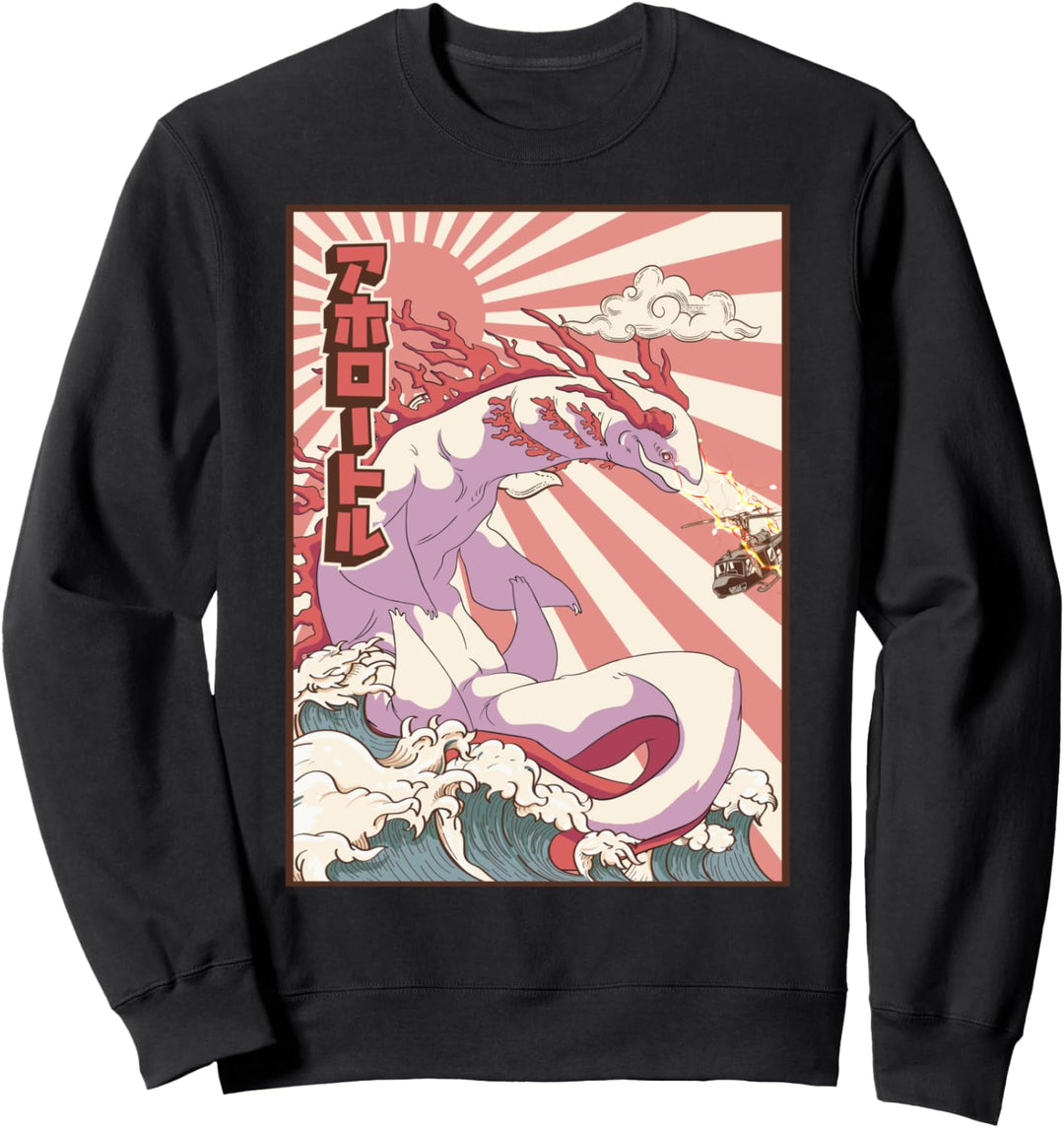 Kaiju Axolotl Japanisches Monster Sweatshirt