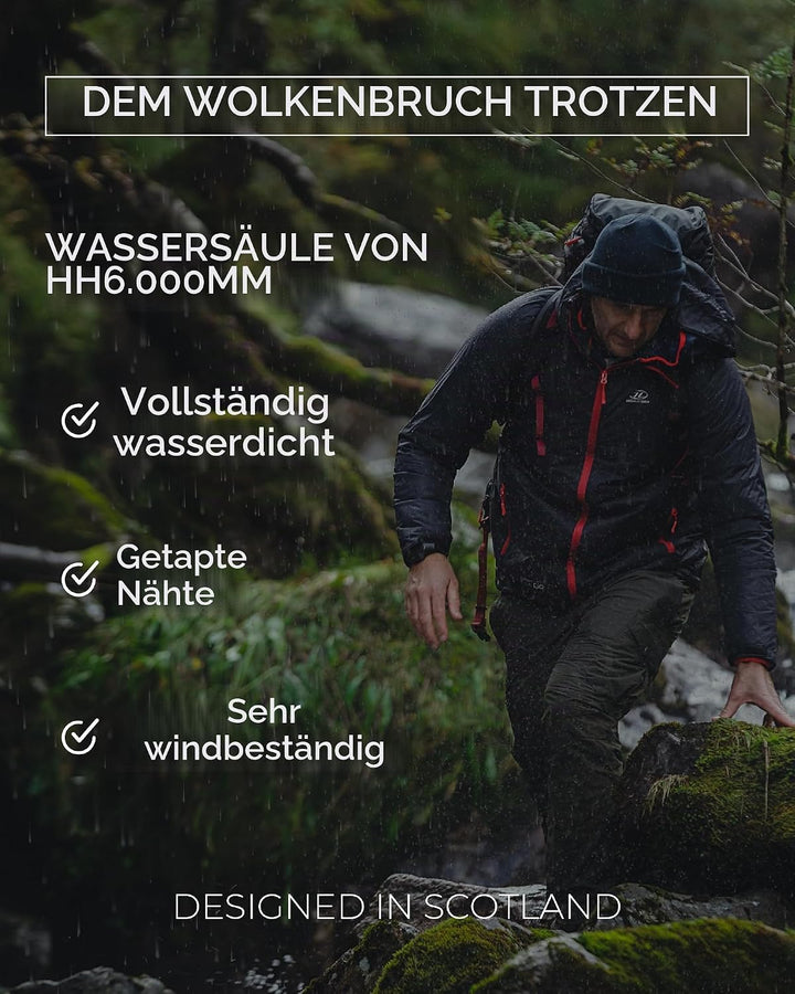 Highlander Herren Stow und GO Packaway JKT Regenjacke, Grau XXL Blau, XXL Blau