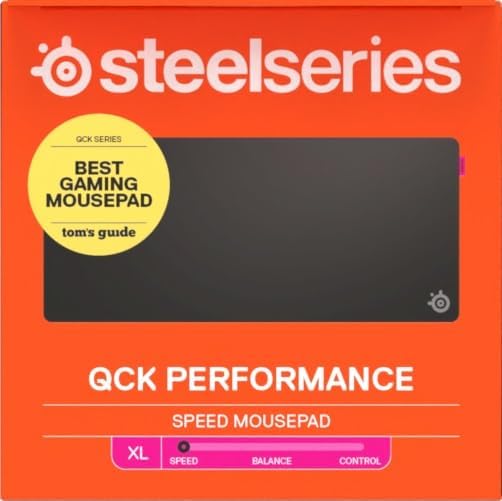 Steelseries QcK XL Performance Speed Gaming-Mauspad – Extradichte für sanftes Gleiten – Flache, abge