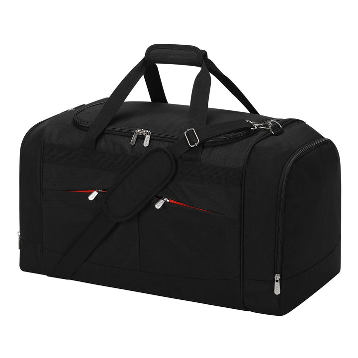 65L Sporttasche Herren Gross - 24 inch Grosse Reisetasche Duffle Bag mit Hartem Boden und Schuhfach