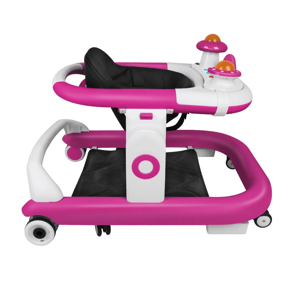 Lauflernhilfe für Babys mit interaktivem Multiaktivitäts-Tablett mit abnehmbarer Musik, höhenverstel