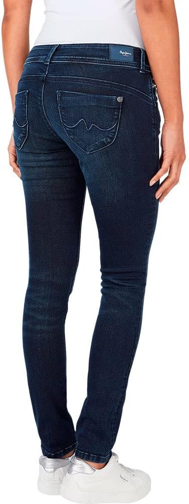 Pepe Jeans Damen Jeans New Brooke 24W / 32L Blue (Denim-cq6), 24W / 32L Blue (Denim-cq6)