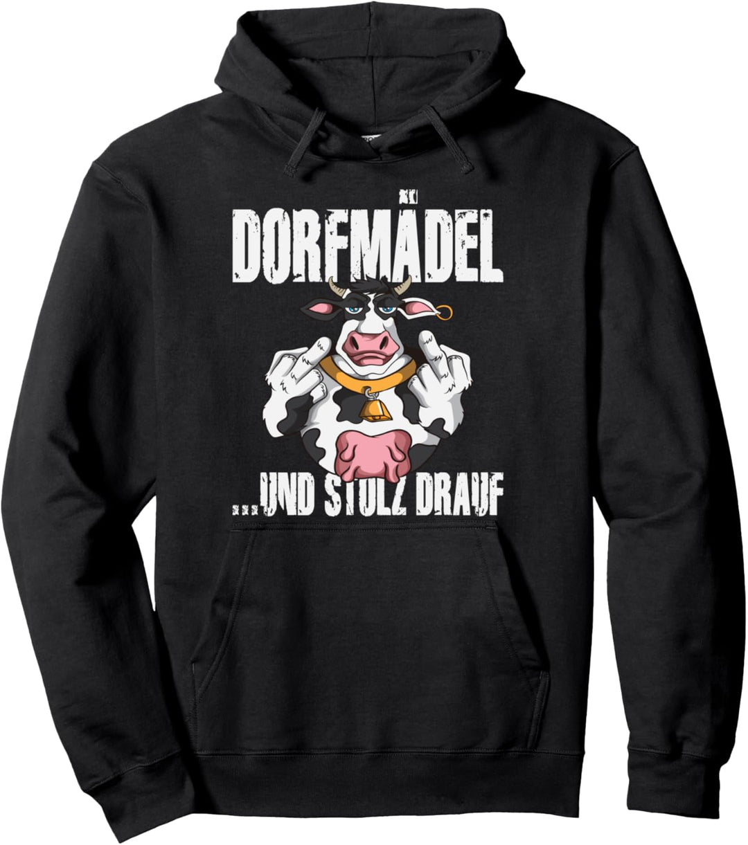 Dorfmädel und stolz drauf Landwirt Rind Fan Bauern Bauernhof Pullover Hoodie