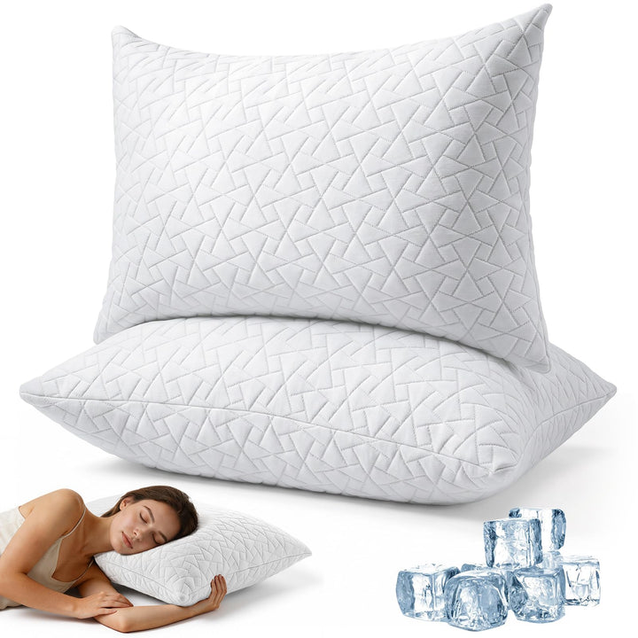 A-Pce Memory Foam Kissen 2er Set für alle Schläfer, Höhenverstellbares Seitenschläferkissen mit Abne