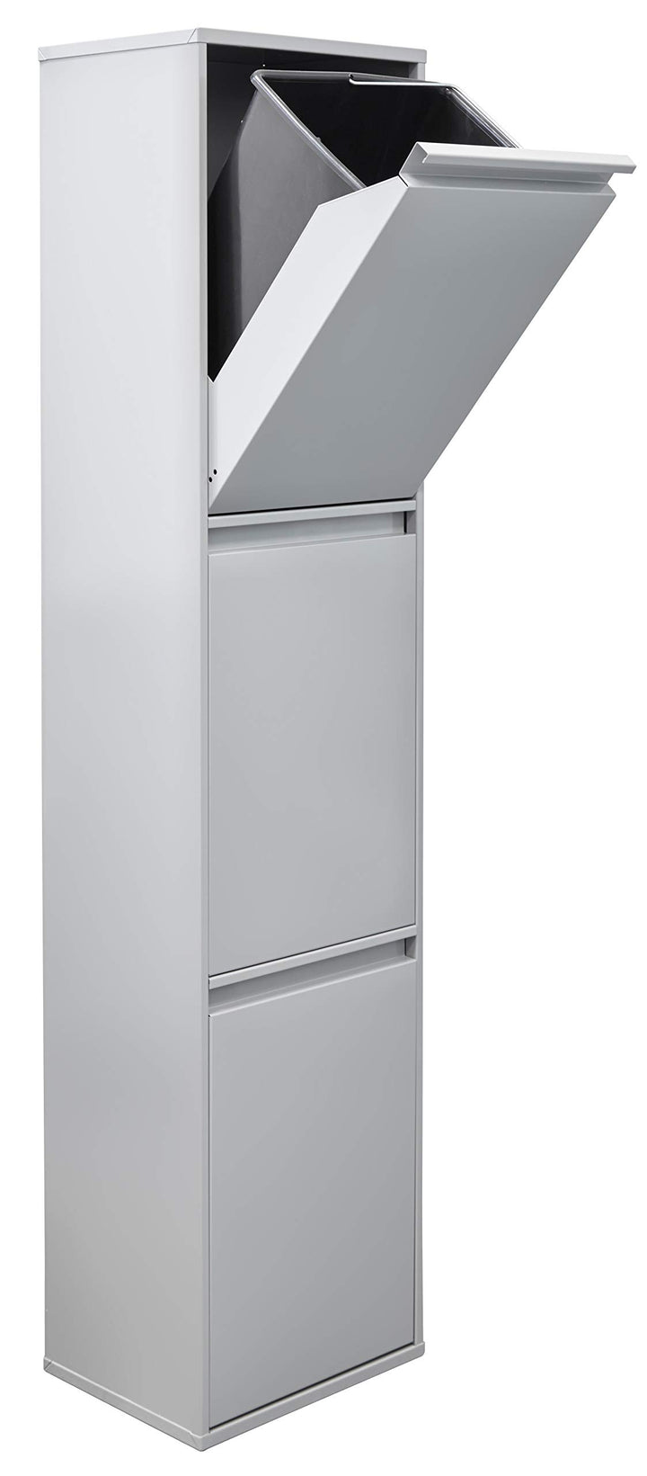 ARREGUI Basic CR302-B Mülltrennsystem aus Stahl | 3 Fächer Mülleimer für die Küche | 3 Fach Abfallei