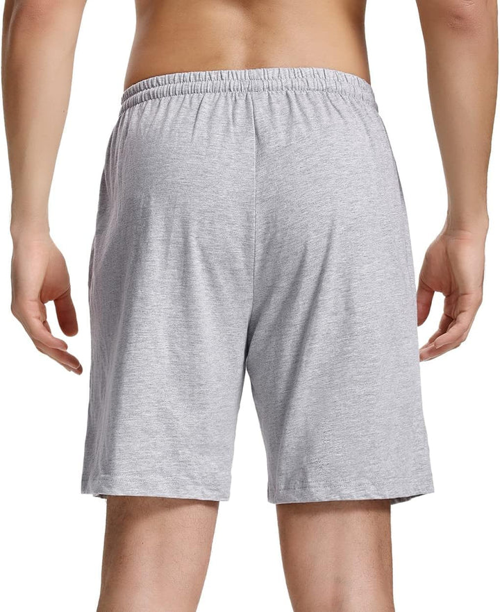 Irdcomps Herren Schlafanzughose Baumwolle Kurz Pyjamahose Schlafhose Schlafshorts Sommer Bermudahose