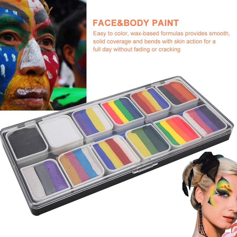 Gesicht Körperfarbe Pigment, Professionelles 12 Farben Wasserbasierte Körperkunst Gesicht Farbe Kit