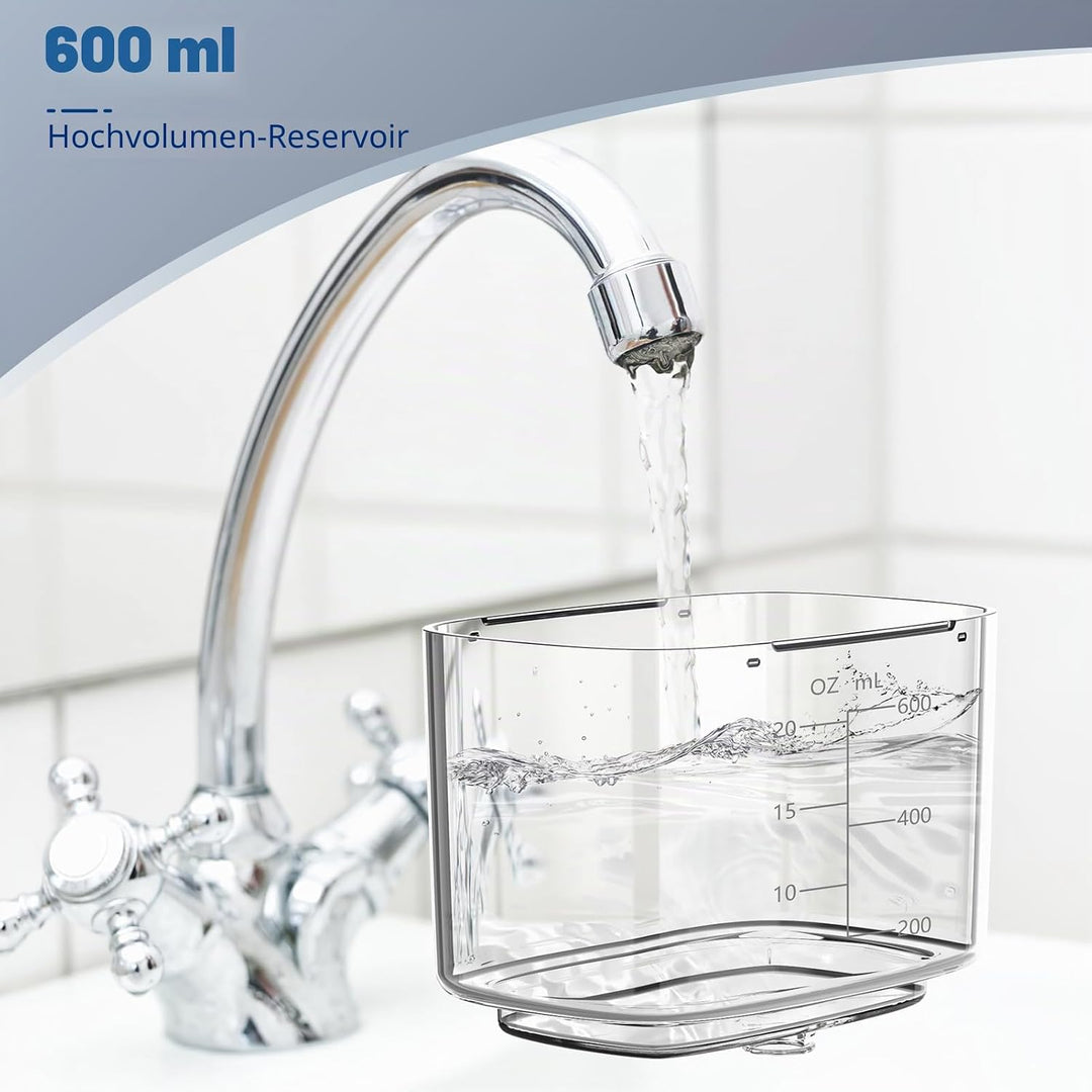 Munddusche, Sawgmore Elektrische Zahnzwischenraumreiniger mit 10 Einstellbaren Druckstufen, 600ml Fa