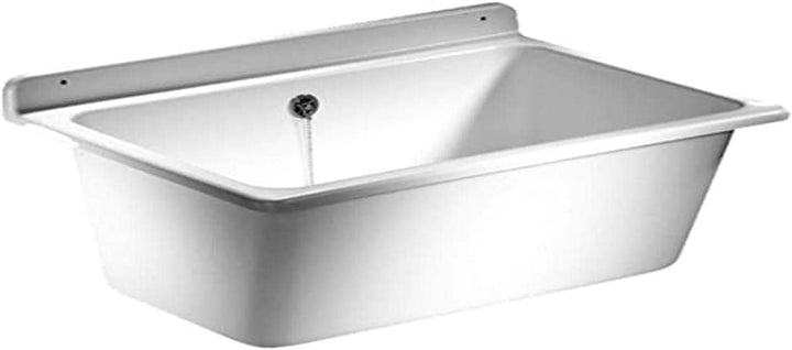 SANIT Waschtrog mit Überlauf (weiss, Ausgussbecken aus Kunststoff, Fassungsvermögen 35 l, Breite obe