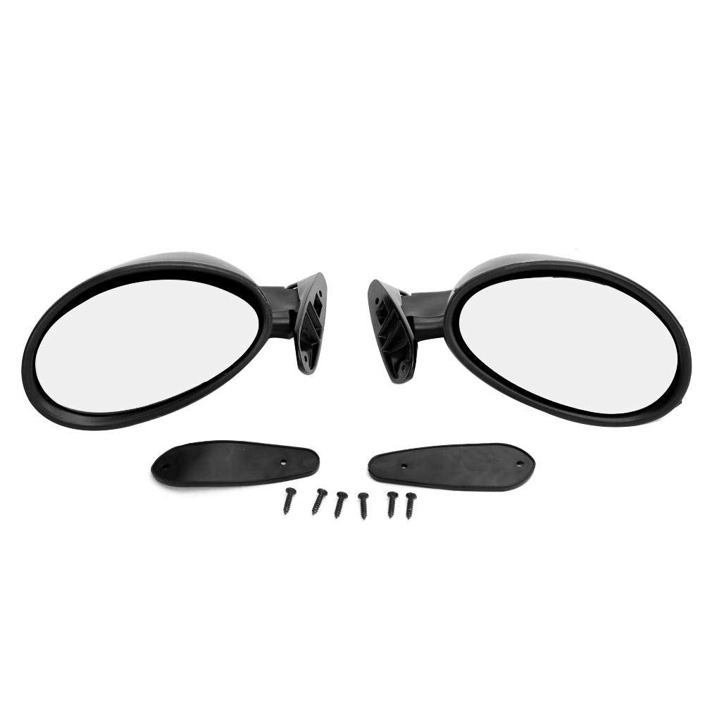 1 Paar Auto Seitentürspiegel, schwarz Universal Seitentür Rückspiegel Vintage Car Modifikation Zubeh