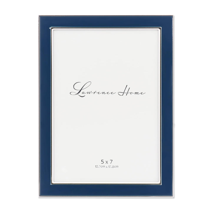 Lawrence Frames 5x7 Navy Enamel Picture Frame Bilderrahmen, Metall, blau Blau 5x7, Blau 5x7