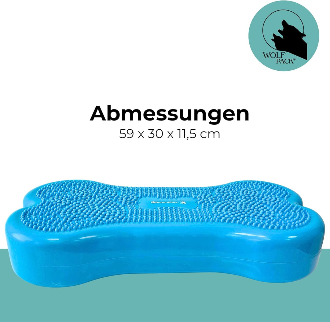 Wolfpack® Fitness Dog Bone – Balance Pad &amp; Physio Wackelkissen für kleine &amp; grosse Hunde – krallenfe