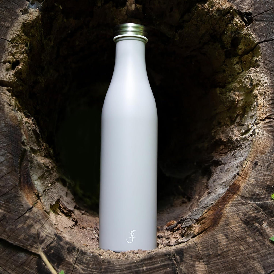 LURCH Edelstahl-Isolierflasche 0,75 l in Jura grey - Perfekt für jede Aktivität, Jura Grey