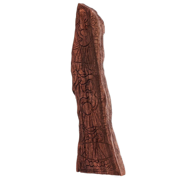 Windalf Wikinger Wandrelief EINHERJER 47 cm Vikings Bildstein Holzbild Nordische Mythologie Handarbe