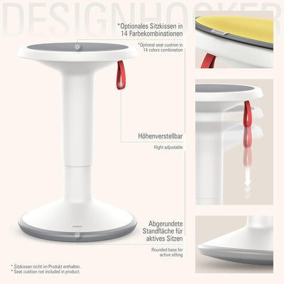 Interstuhl UPis1 - ergonomischer Sitzhocker mit Schwingeffekt - höhenverstellbar - Hocker mit rutsch