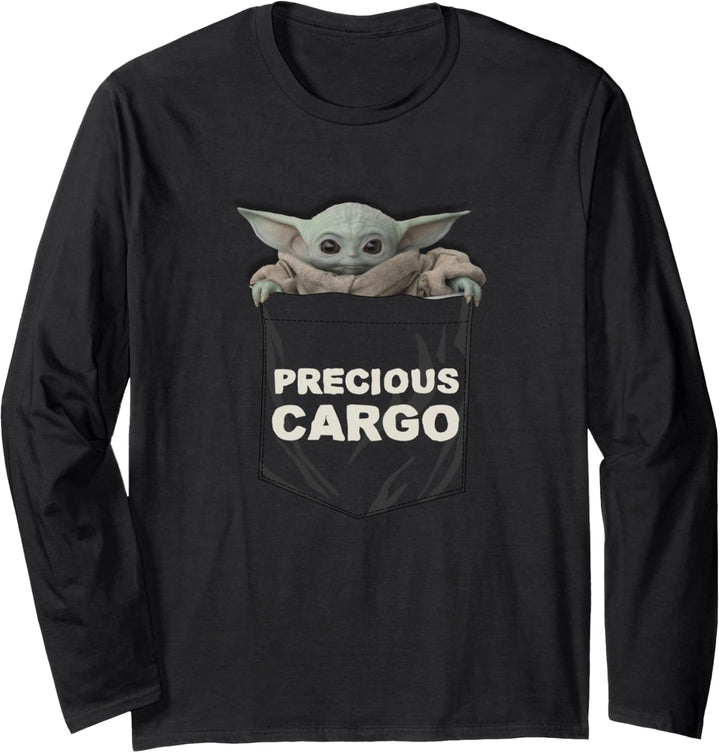 Star Wars The Mandalorian The Child Precious Cargo Pocket Langarmshirt