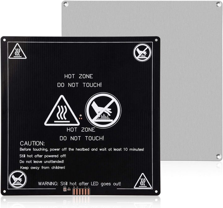 12V USB Eingebauter Thermistor 220x220mm Langlebiges Heizplatten-Heizbett Aluminium für 3D-Drucker