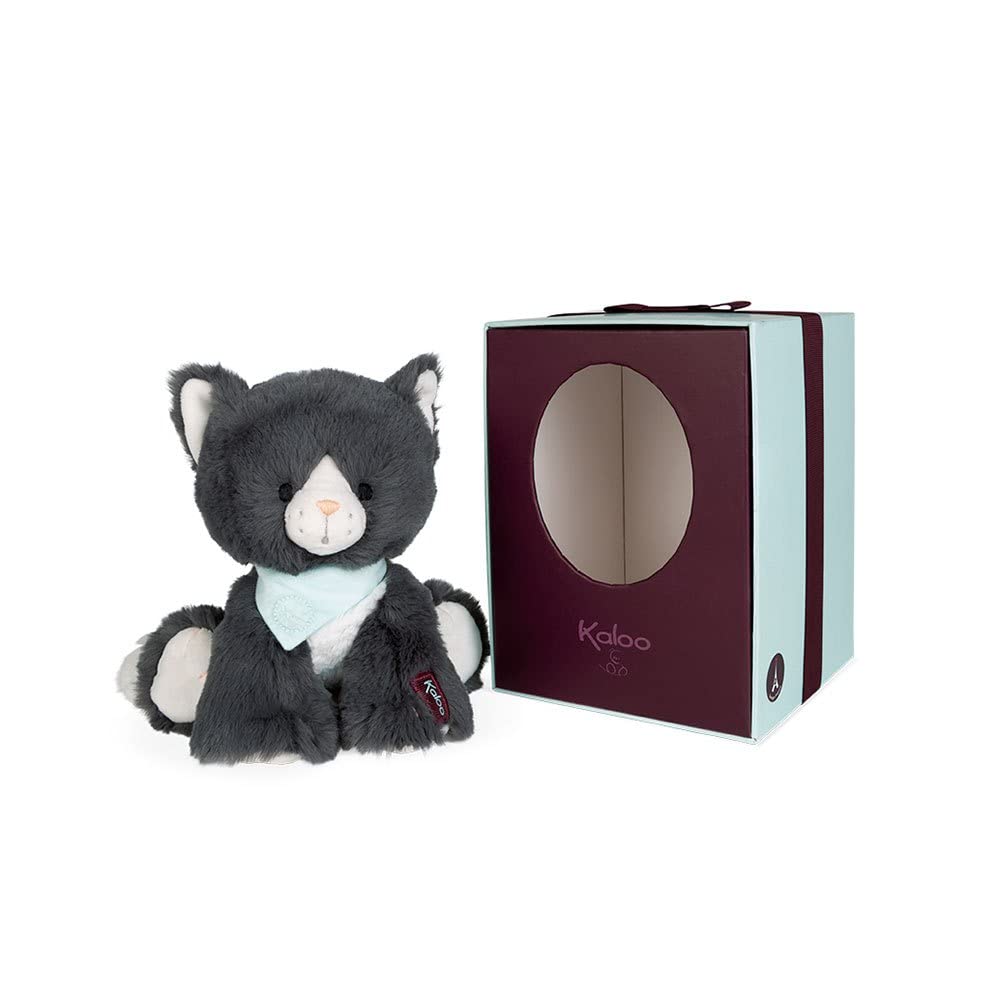 KALOO - Les Amis - Erstes Plüschtier Chamallow die Katze - 18 cm - superweiches Material - Geschenkb
