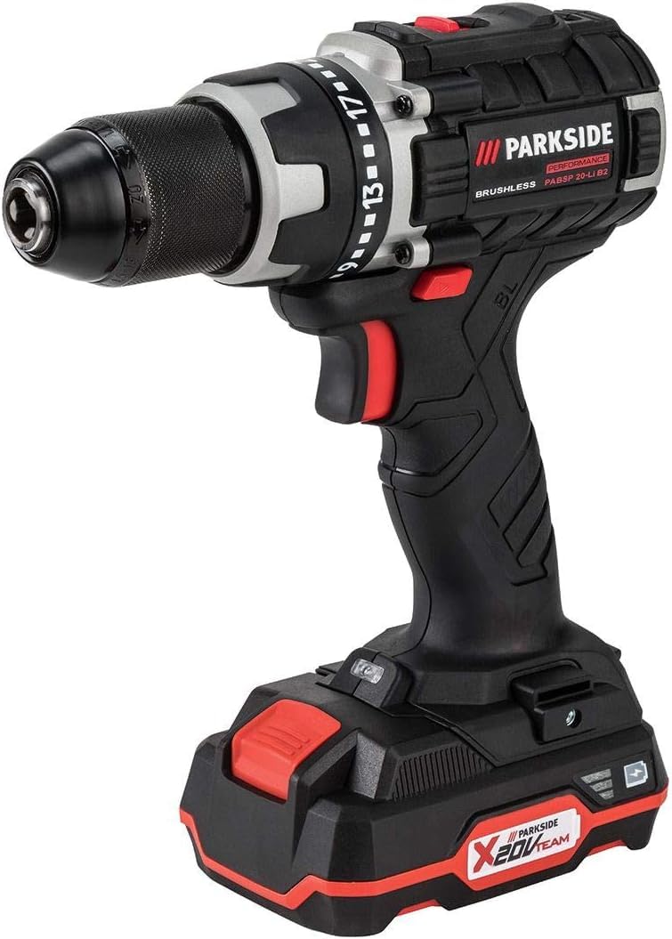 PARKSIDE Akkubohrschrauber X20V PABSP 20 Li B2 KAT PERFORMANCE (bürstenlos, inkl. Batterie und Ladeg