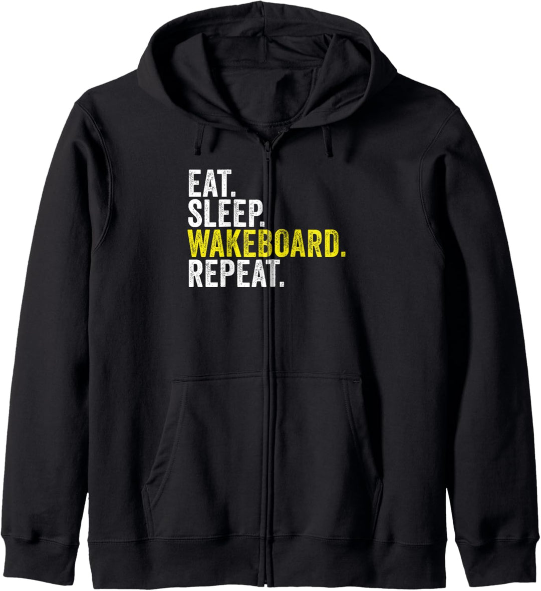 Eat Sleep Wakeboard Wiederholen Lustiges Wakeboarden Kapuzenjacke