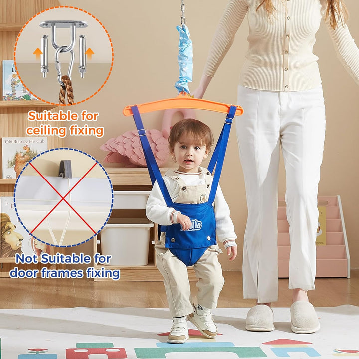 3-in-1-Schaukeln FUNLIO Baby Türhopser mit Deckenhaken für 6–24 Monate, Baby Hüpfschaukel für Drinne