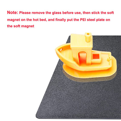 Cavabien 3D-Drucker Flexibles PEI-Blatt-Kit Doppelseitig schwarz 240x220 mm Magnetische Bettbaufläch