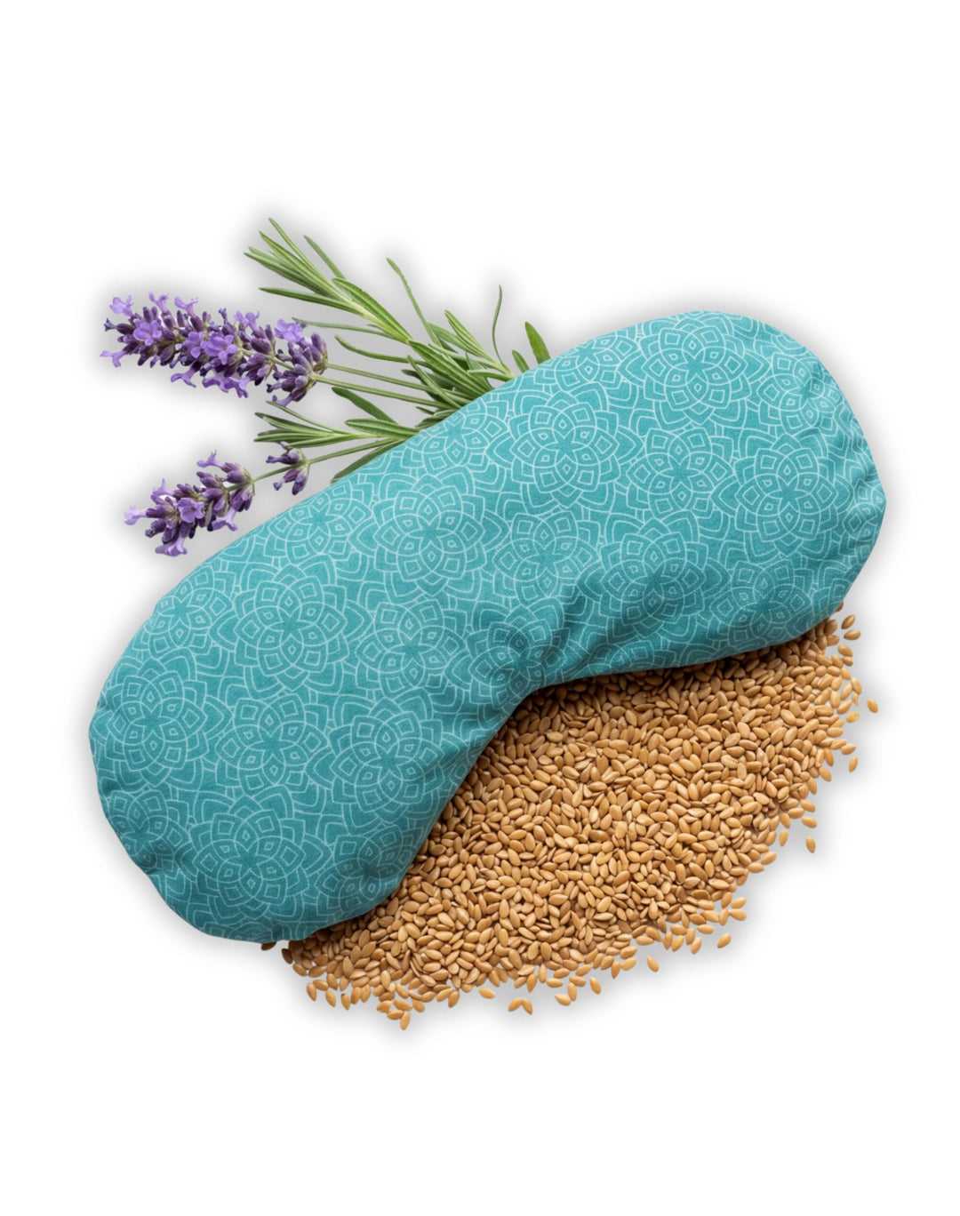 Augenkissen mit Leinsamen &amp; Lavendel Füllung I Waschbarer Baumwollbezug I Augenmaske zur Entspannung