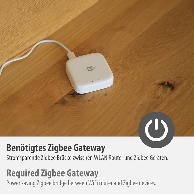 Brennenstuhl Connect Zigbee Wassermelder WM CZ 01 (Wassersensor warnt bei Wasserschäden, sofortige B