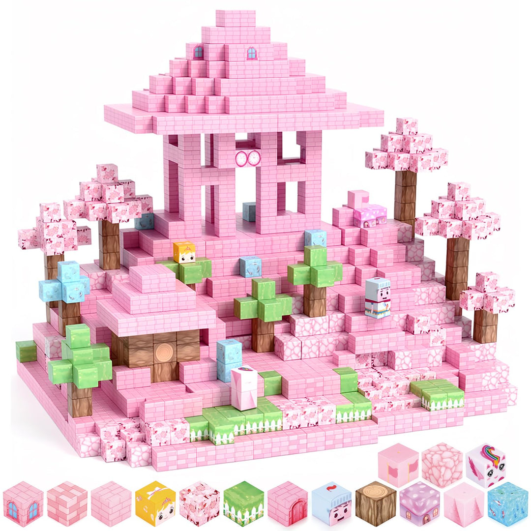 100STÜCK Magnetblöcke, Magnetische Bausteine Prinzessin Spielzeug für Mädchen, Kleinkind Geburtstag
