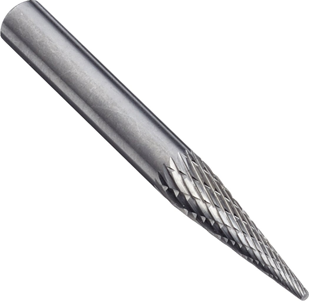 Bohrcraft 50550300600 HM-Frässtift Form M Spitzkegel P-Plus 6,0 mm/Kreuzverzahnung in BC Verp