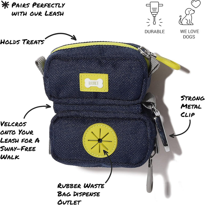 BUILT PET NightSafe Kotbeutelhalter und Leckerli-Spender, Clips an der Leine für Spaziergänge mit de