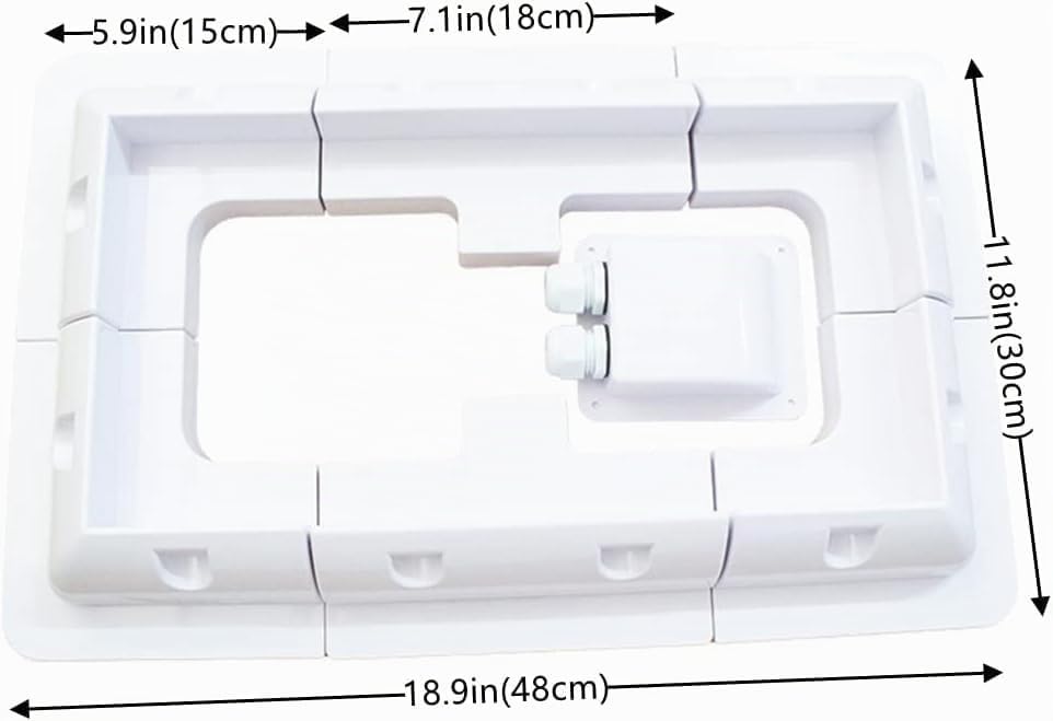 Solar Panel ABS Montagehalterung, 7 Stcs Bohrer Eckschutzkit mit Kabeleingangsdrüse, Verwendung auf