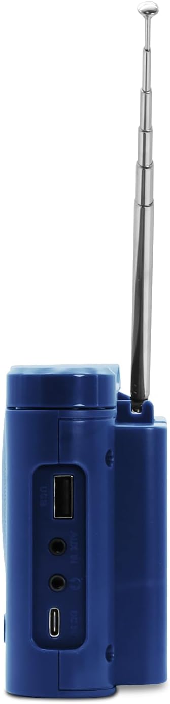 Mooov 477255 Dab+ und FM-Radio mit Bluetooth 5.0, Dual-Alarm, Farbdisplay, USB MP3, Akku bis zu 15 S