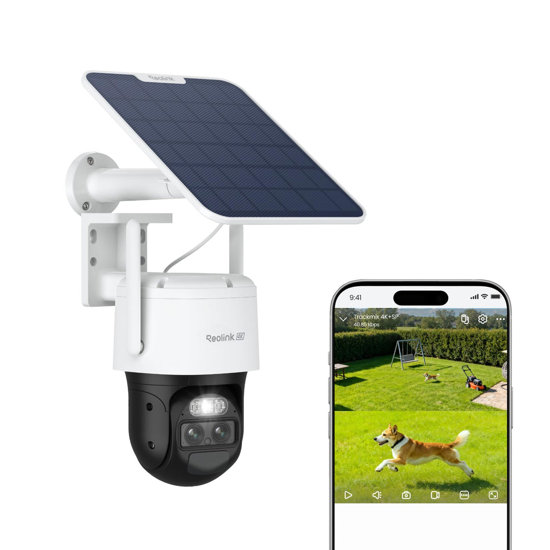 Reolink 4K PTZ Überwachungskamera Aussen Akku mit Auto-Tracking & Auto-Zoom, Dual Lens, 8MP Solar WL