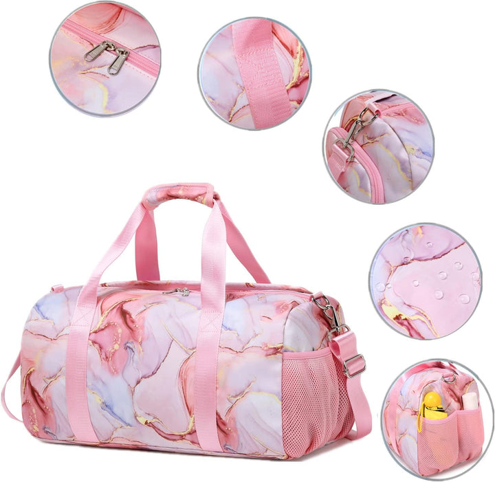 Reisetasche Mädchen Kinder Sporttasche Trainingstasch Schwimmtasche Kinder Weekend Bag Tanztasche Gy