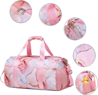 Reisetasche Mädchen Kinder Sporttasche Trainingstasch Schwimmtasche Kinder Weekend Bag Tanztasche Gy