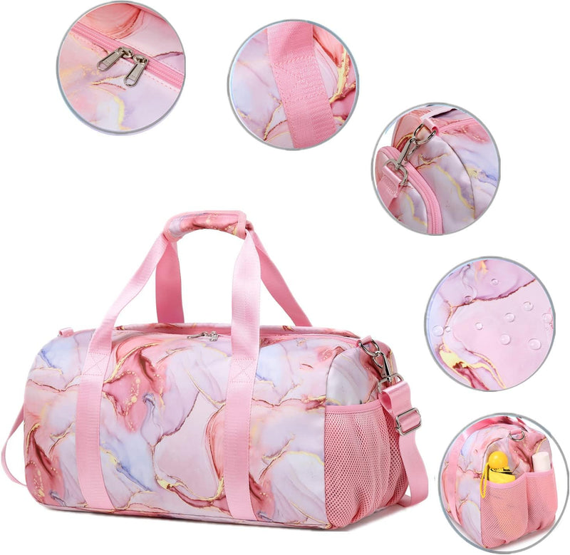 Reisetasche Mädchen Kinder Sporttasche Trainingstasch Schwimmtasche Kinder Weekend Bag Tanztasche Gy