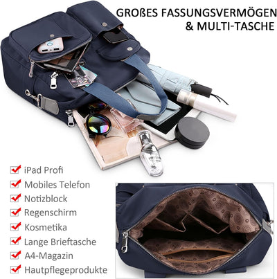 DORRISO Damen Handtasche Umhängetasche Schultertasche Casual Umhängetaschen Gross Kapazität Schulter