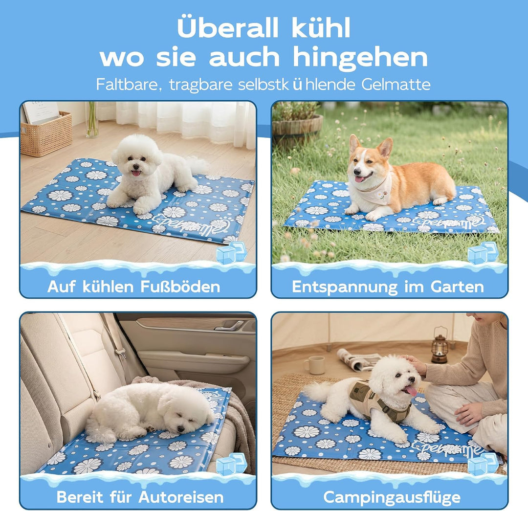 Pet Prime Hundekühlmatten 50x40cm, Kühlmatte für Hunde, Haustierkühlmatte für Kisten, Hundehütten un